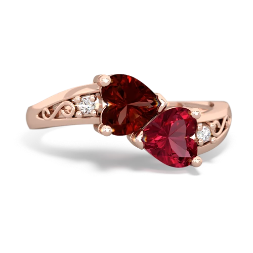 garnet-lab ruby filligree ring