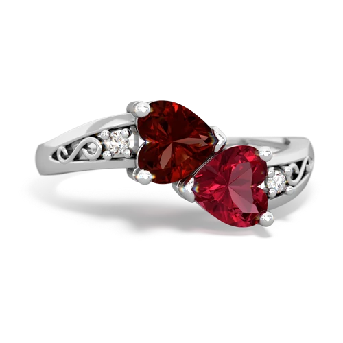 garnet-lab ruby filligree ring