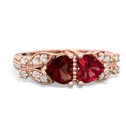 garnet-lab ruby keepsake butterfly ring