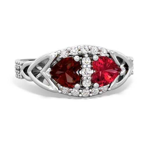 garnet-lab ruby keepsake engagement ring