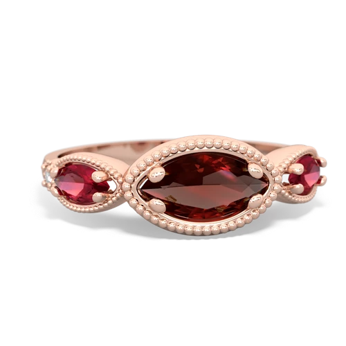 garnet-lab ruby milgrain marquise ring