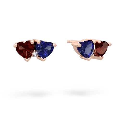 garnet-lab sapphire  earrings