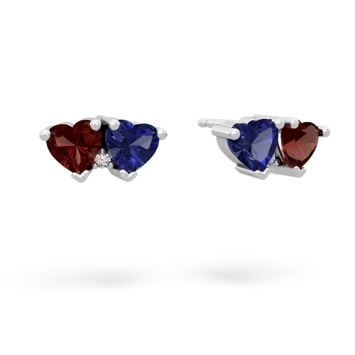 garnet-lab sapphire  earrings