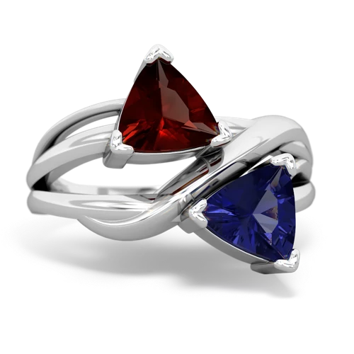 garnet-lab sapphire filligree ring