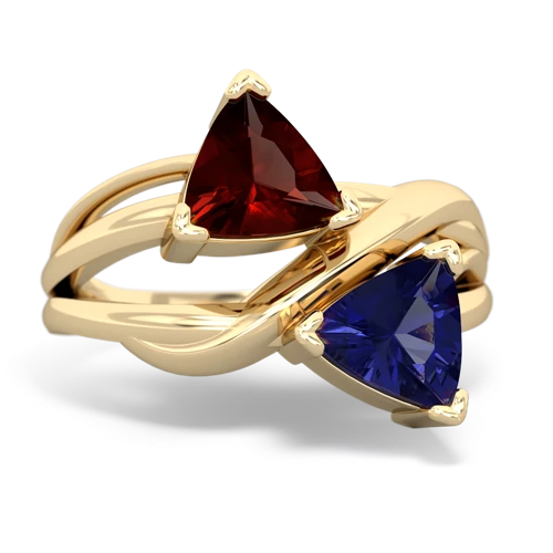 garnet-lab sapphire filligree ring