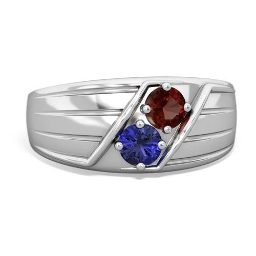 garnet-lab sapphire mens ring