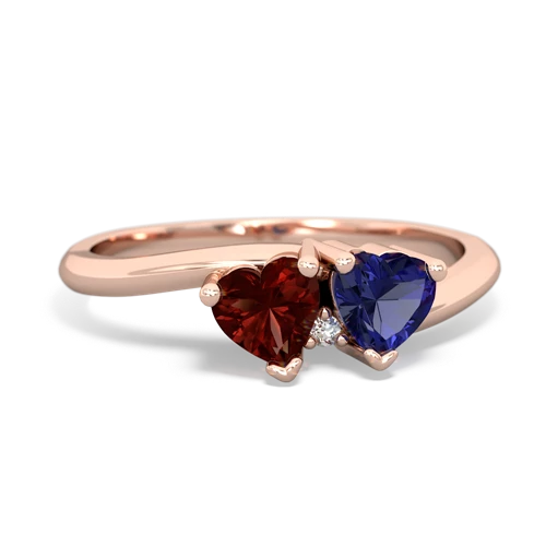 garnet-lab sapphire sweethearts promise ring