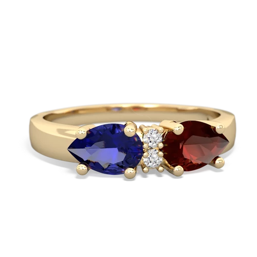 garnet-lab sapphire timeless ring