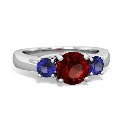 garnet-lab sapphire timeless ring