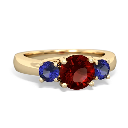 garnet-lab sapphire timeless ring