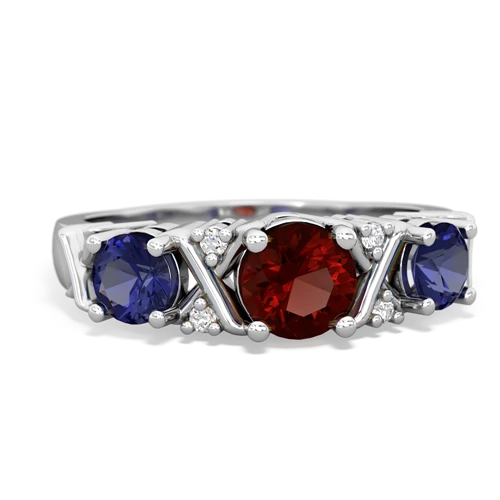 garnet-lab sapphire timeless ring