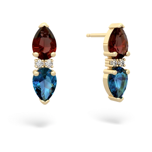 garnet-london topaz bowtie earrings