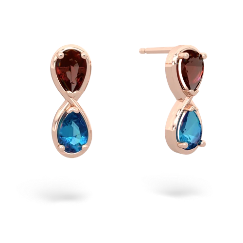 garnet-london topaz infinity earrings