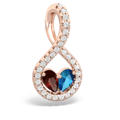 garnet-london topaz pave twist pendant