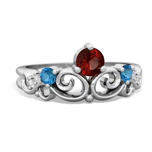 garnet-london topaz crown keepsake ring