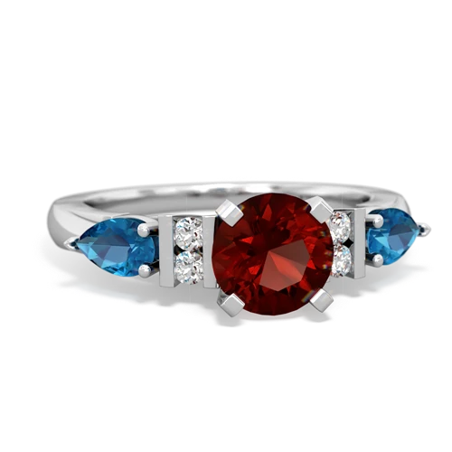 garnet-london topaz engagement ring