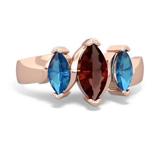 garnet-london topaz keepsake ring