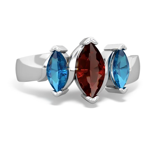 garnet-london topaz keepsake ring