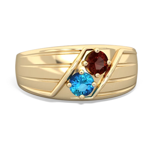 garnet-london topaz mens ring