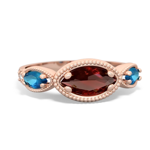 garnet-london topaz milgrain marquise ring