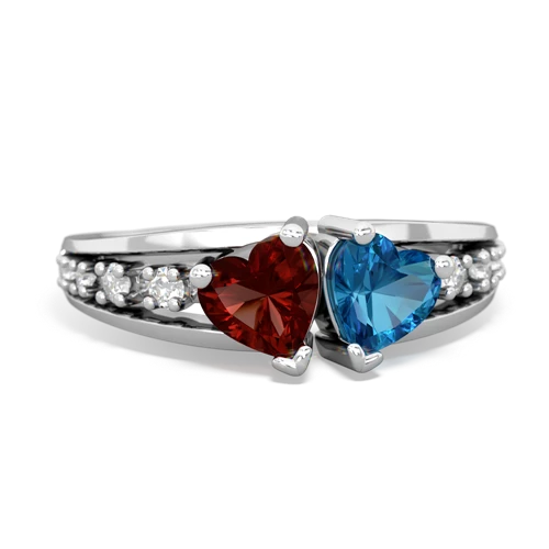 garnet-london topaz modern ring