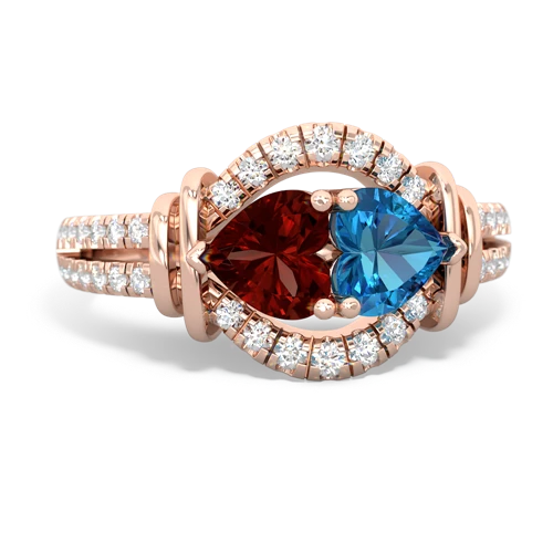 garnet-london topaz pave keepsake ring