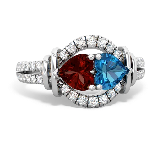 garnet-london topaz pave keepsake ring