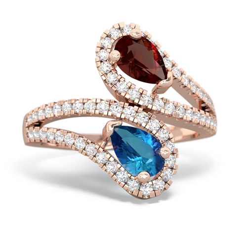 garnet-london topaz pave swirls ring