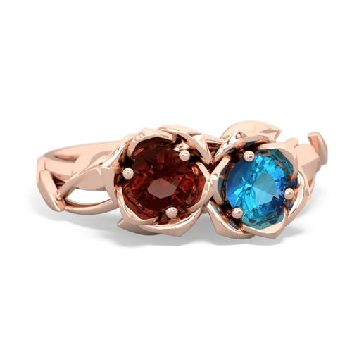 garnet-london topaz roses ring