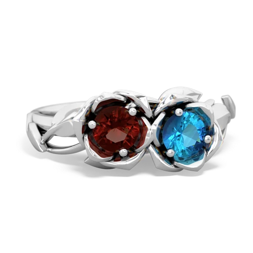 garnet-london topaz roses ring