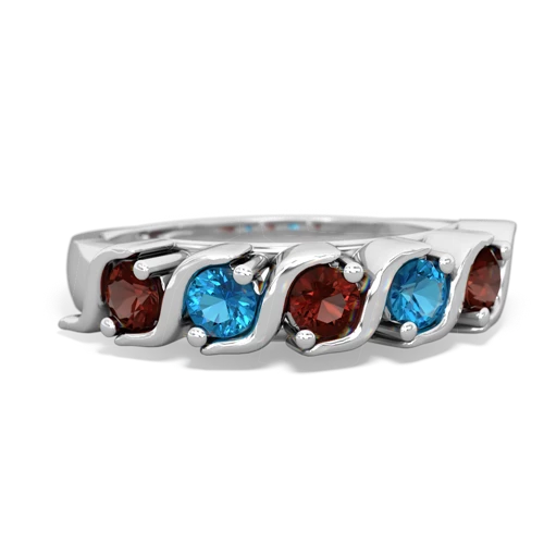 garnet-london topaz timeless ring