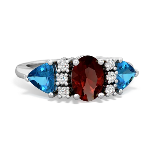 garnet-london topaz timeless ring