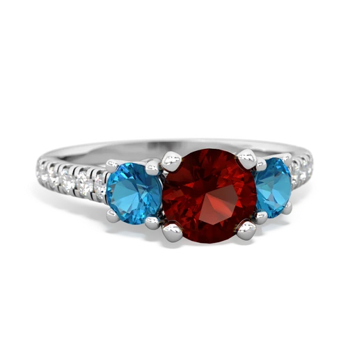 garnet-london topaz trellis pave ring