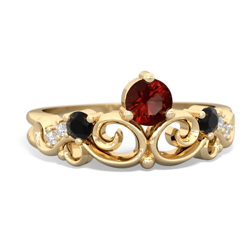 garnet-onyx crown keepsake ring