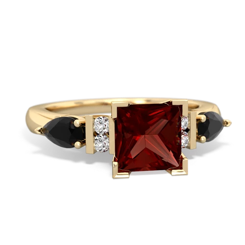 garnet-onyx engagement ring