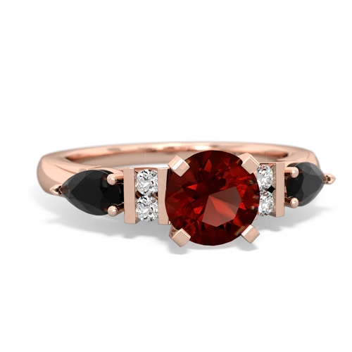 garnet-onyx engagement ring