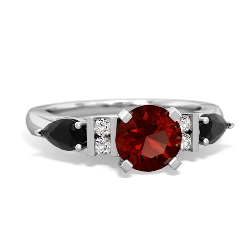 garnet-onyx engagement ring