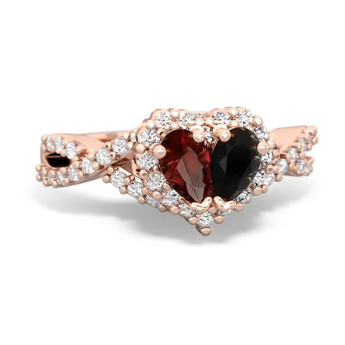 garnet-onyx engagement ring