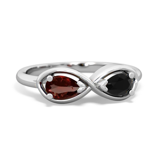 garnet-onyx infinity ring