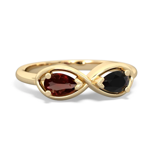 garnet-onyx infinity ring