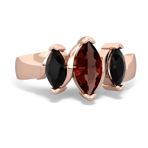 garnet-onyx keepsake ring