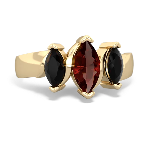 garnet-onyx keepsake ring