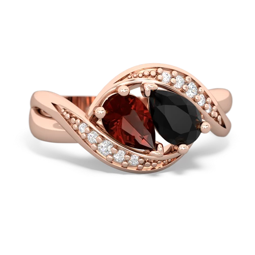 garnet-onyx keepsake curls ring