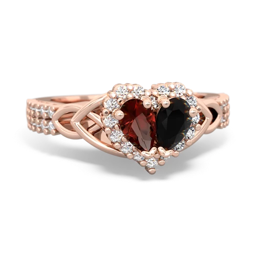 garnet-onyx keepsake engagement ring