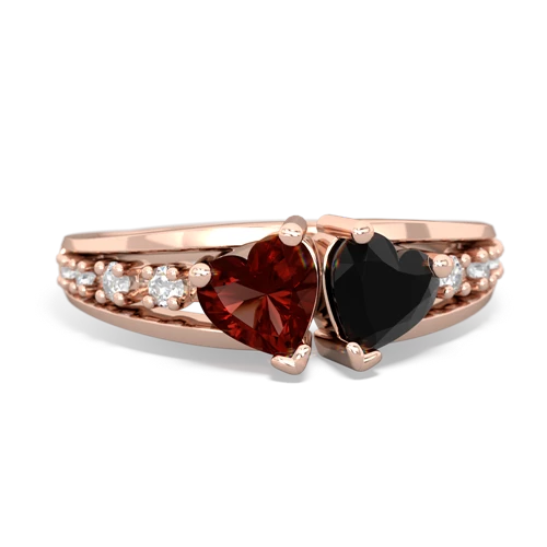 garnet-onyx modern ring