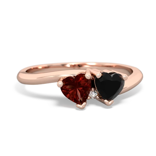 garnet-onyx sweethearts promise ring