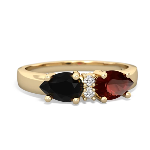 garnet-onyx timeless ring