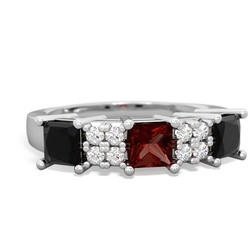 garnet-onyx timeless ring