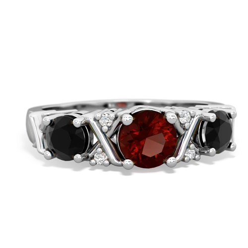 garnet-onyx timeless ring