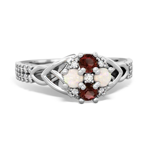 garnet-opal engagement ring